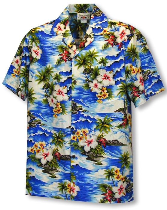 Diamond Head Ocean Wave Men's Shirt