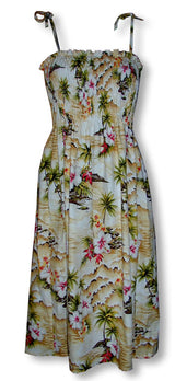 Diamond Head Ocean Waves Smocked Dress