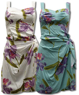 Double Orchid Smocked Back Sarong