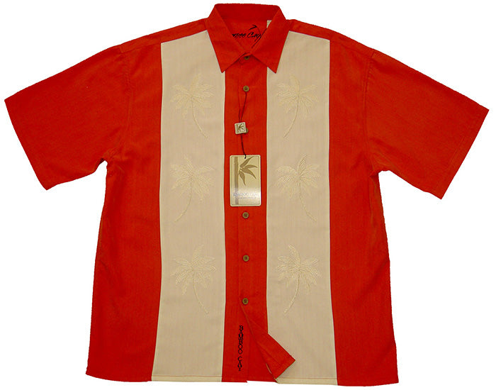 Double Palm Panel Bamboo Cay Embroidered