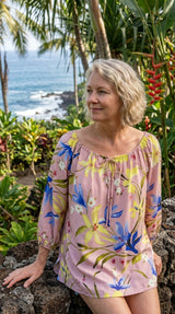 RJC Womens Dream Garden Peasant Blouse — Womens Rayon Blouses — RJC
