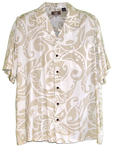 Modern Polynesian Tradition Tattoo Aloha Shirt — Men's Rayon Shirts — RJC (view 3)