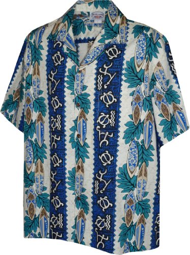 Petroglyphs Surfboard Panel Men's Shirt — Men's Cotton Shirts — Pacific Legend