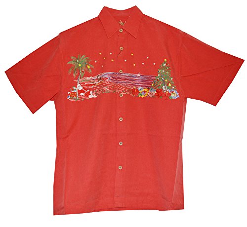 Christmas in Paradise Men's Embroidered Shirt — Men's Embroidered Shirts — MauiShirts (view 12)