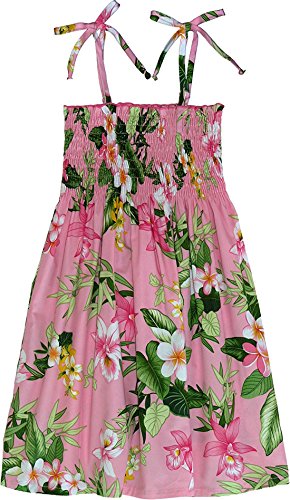 Orchid Plumeria Garden Girl's Elastic Tube Top Dress — Girls Dresses — MauiShirts