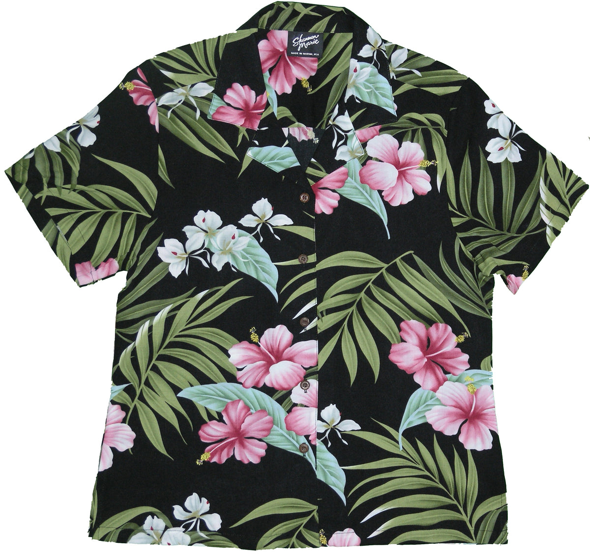 RJC Pale Hibiscus Orchid Women's Hawaiian Camp Shirt – Rayon, Made in Hawaii