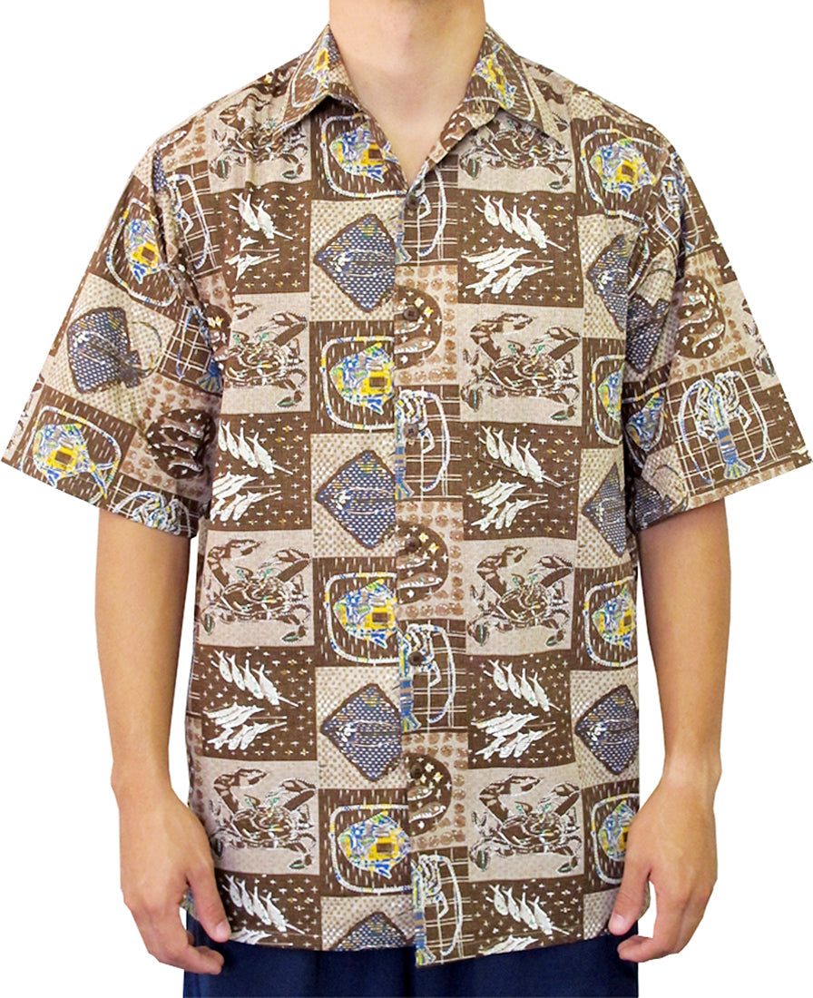 Hawaii Kai Ocean Men's Go Barefoot Cotton Aloha Shirt — Men's Cotton Shirts — Go Barefoot (view 4)