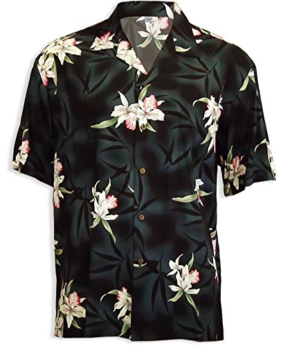 Midnight Orchid men's Hawaiian shirt — Men's Rayon Shirts — RJC (view 3)