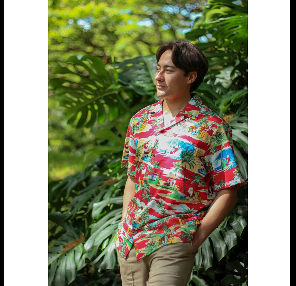 Santas Hawaiian Vacation Christmas Shirt — Men's Cotton Shirts — RJC (view 3)