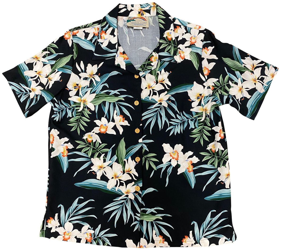 Orchid Ginger Women's Aloha Shirt — Women's Rayon Shirts — Paradise Found (view 4)