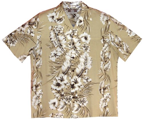 Fern Leaf Garden colors Men's Rayon Shirt — Men's Rayon Shirts — RJC