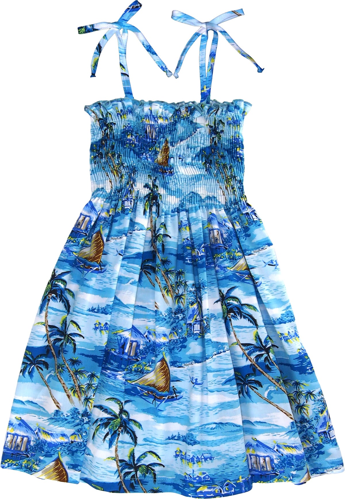 Islanders Girl's Tube Top Sundress — Girls Dresses — MauiShirts (view 5)