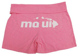 Maui Butt Fold Over Waistband Junior Size Yoga Shorts — Boys Shorts — MauiShirts