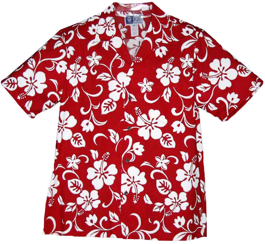 Classic Hibiscus Men's Shirt — Men's Cotton Shirts — RJC