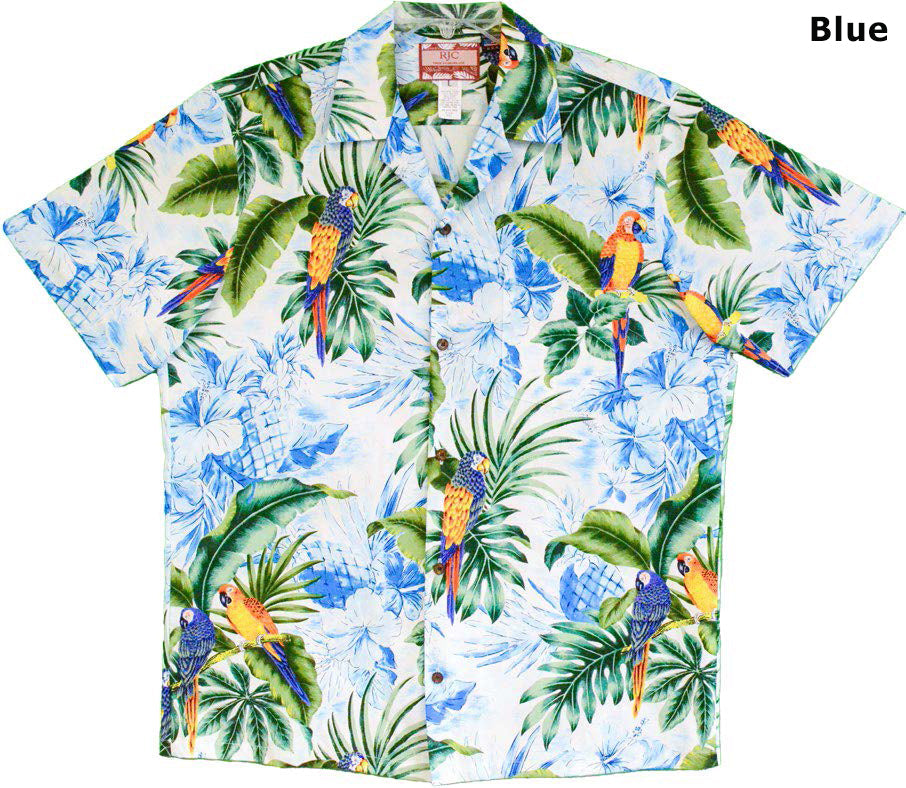 Resting Parrot Hawaiian Mens Shirt — Men's Cotton Shirts — RJC (view 5)