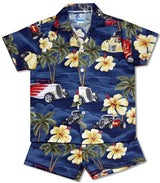 Hibiscus Drag Racers Boy's 2pc — Boys Cabana Sets — MauiShirts (view 4)