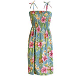 Pineapple Hibiscus Smocked Tube Dress