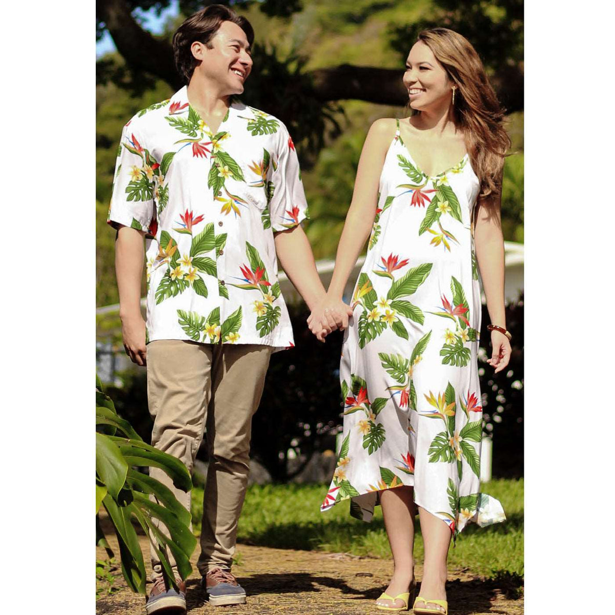 Bird of Paradise Display Scarf Hem Long Dress — Women's Long Dresses — RJC Puanani (view 3)