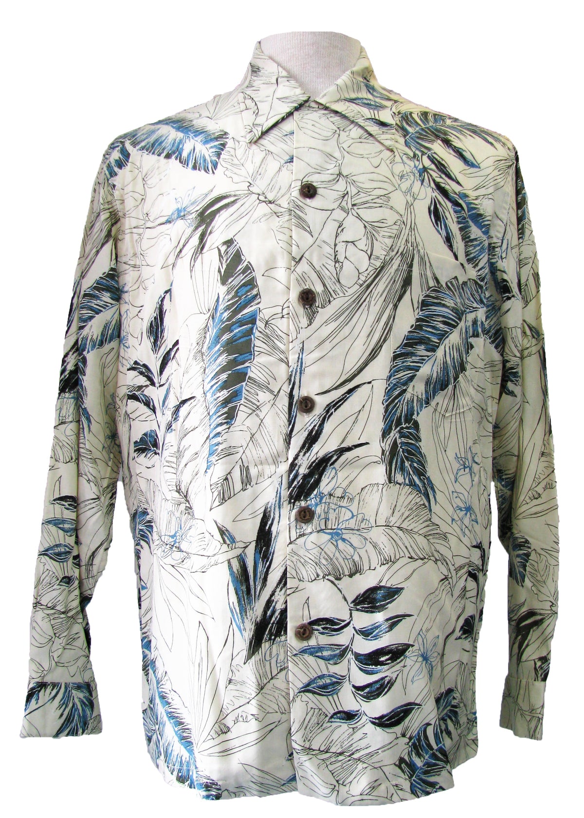 Helconia Sketch Men's Long Sleeve Shirt — Men's Long Sleeve Shirts — Paradise Found (view 3)