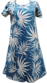 Fan Palm A Line Cap Sleeve Dress