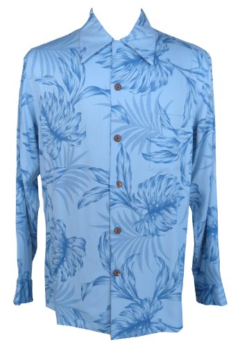 Monstera Palm Mens Long Sleeve Shirt — Men's Long Sleeve Shirts — Paradise Found (view 12)