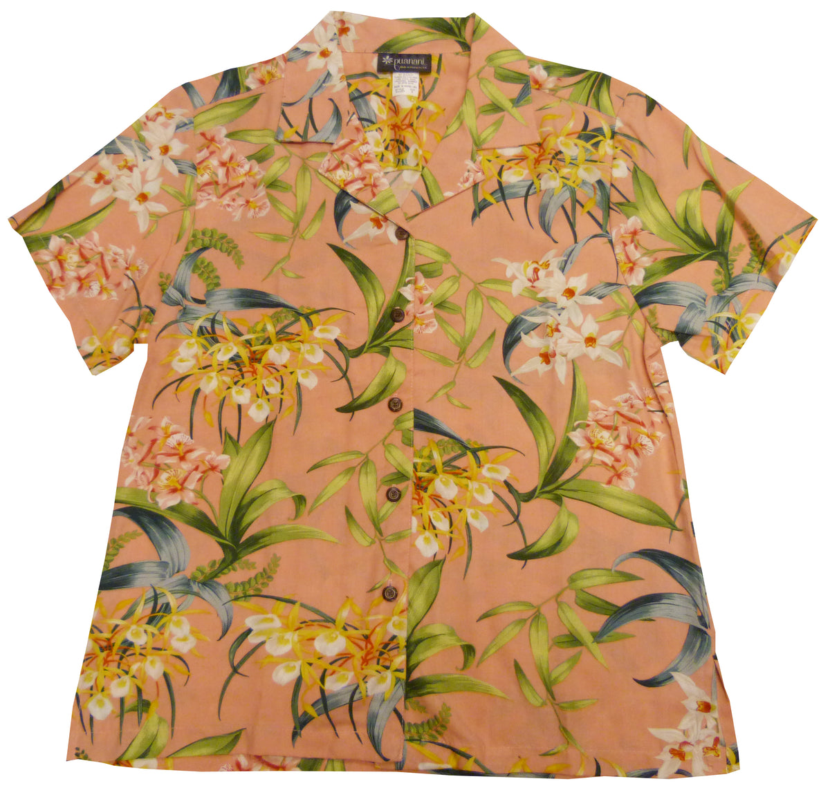 RJC Orchidaceae Women's Hawaiian Camp Shirt – Rayon, Made in Hawaii