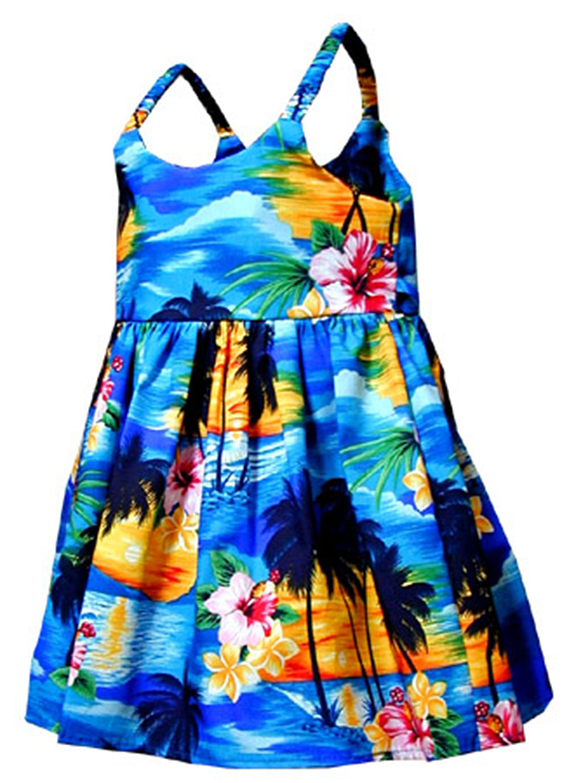 Brilliant Hawaiian Sunset Girl's Bungee Dress — Girls Dresses — MauiShirts