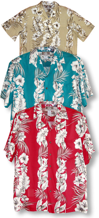 Fern Leaf Garden colors Men's Rayon Shirt