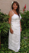 Fern Leaf Garden Womens Long Rayon White SunDress