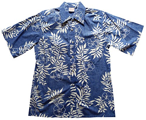 Mini Tahitan Men's Placket Reverse Aloha Shirt — Men's Reverse Print Shirts — Go Barefoot