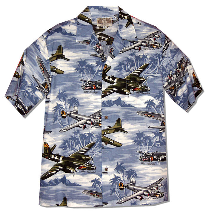 Fighter Bomber Airplane II Men's Hawaiian Shirt