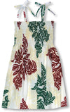 Hawaiian Christmas Snowflake Girl's Smocked
