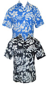 Lanai Reverse Print Placket Front Cotton Aloha Shirt