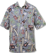 Palm Ukulele Surfboard Men's Pullover Shirt