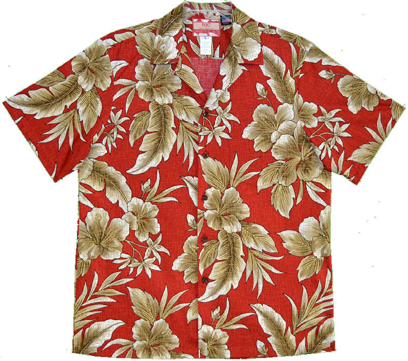 Golden Hibiscus men's shirt
