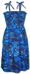 Golden Hibiscus Smocked Tube Dress