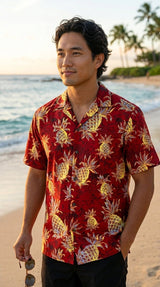 Golden Pineapples Mens Shirt — Men's Cotton Shirts — RJC (view 5)