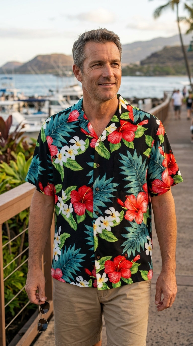 Grand Hibiscus Mens Shirt