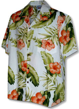 Great Orange Hibiscus Fern Men's Shirt
