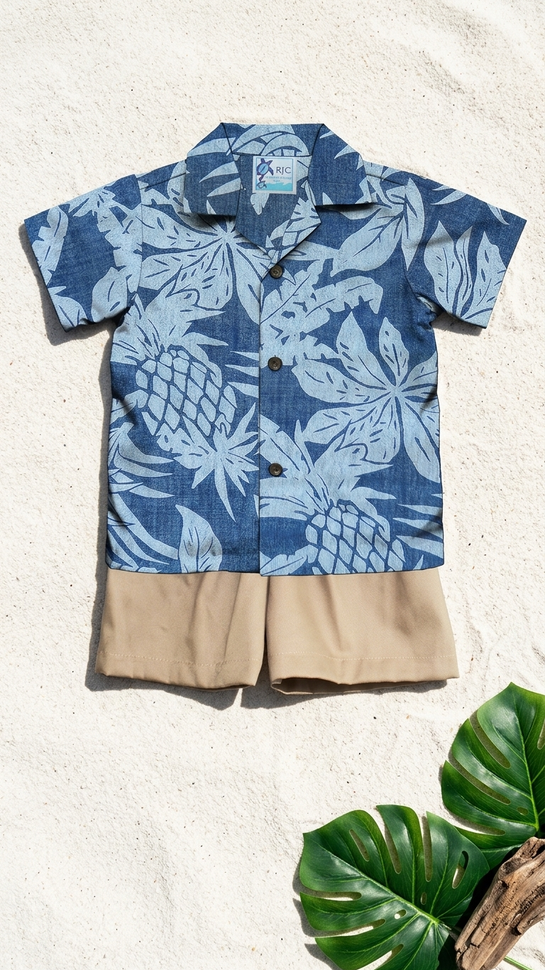 Hala Pineapple Boy's 2pc Set — Boys Cabana Sets — RJC (view 11)