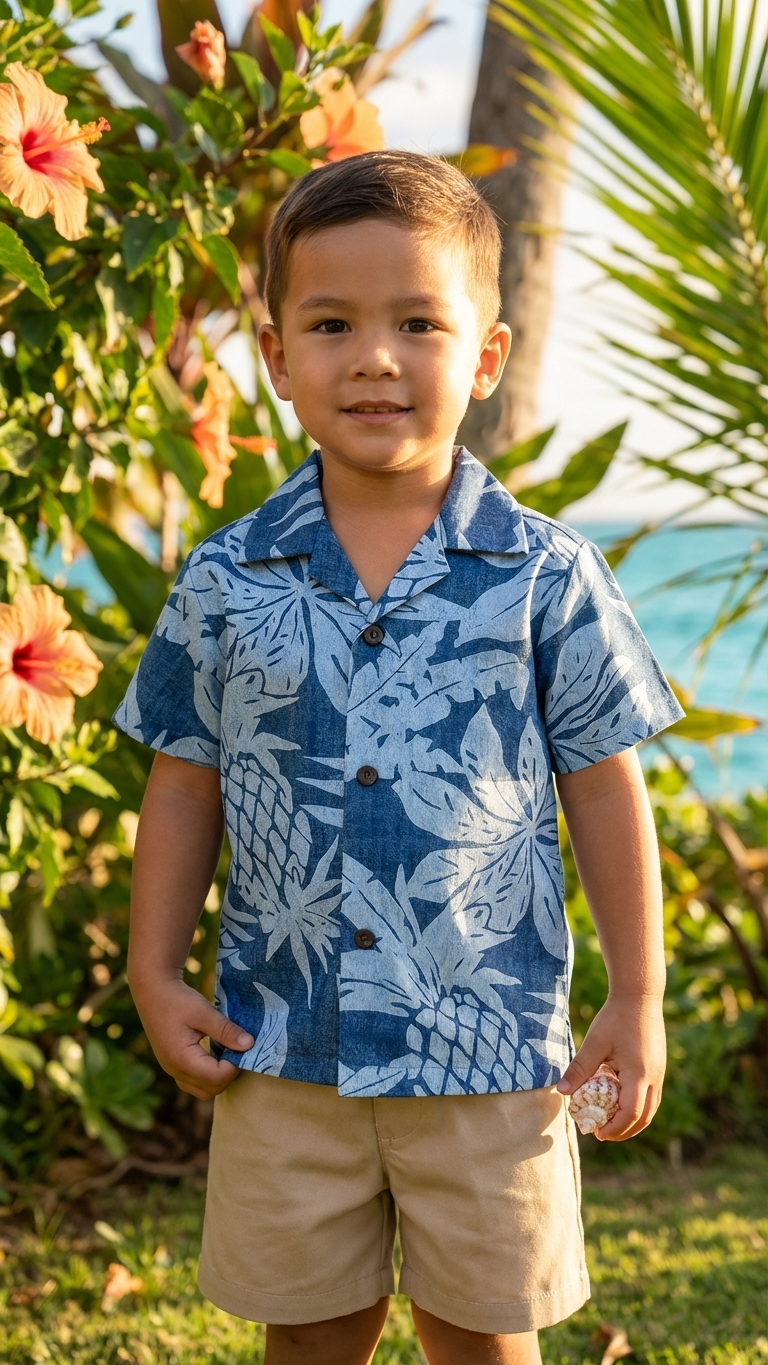 Hala Pineapple Boy's 2pc Set — Boys Cabana Sets — RJC (view 8)