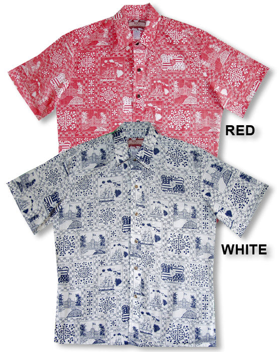 Hawaii State Monarchy men's reverse cotton shirt
