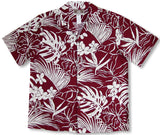 PEACHED COTTON Hawaiian Woodcut Garden Men's