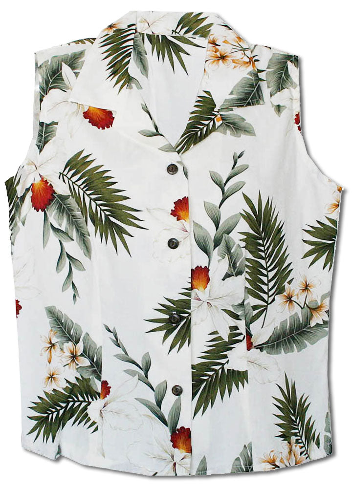 Hawaiian Orchid Women's Sleeveless Blouse