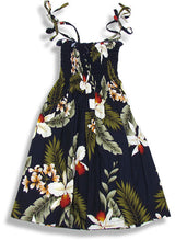 Hawaiian Orchid Girls elastic top tube dress
