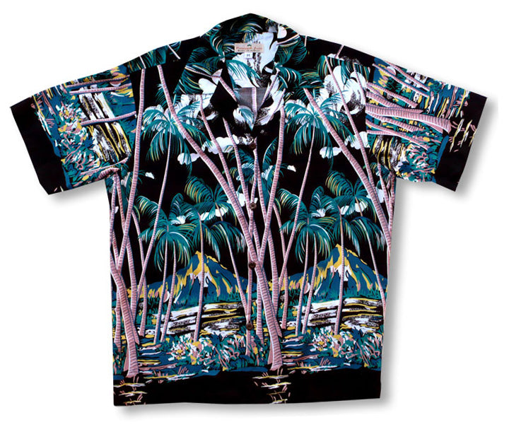 Hawaiian Palm Men's Vintage Rayon Shirt