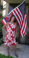 Classic Hawaiian Quilt Drop Waist Halter