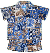 Hawaiian Symbols Boy's 2pc