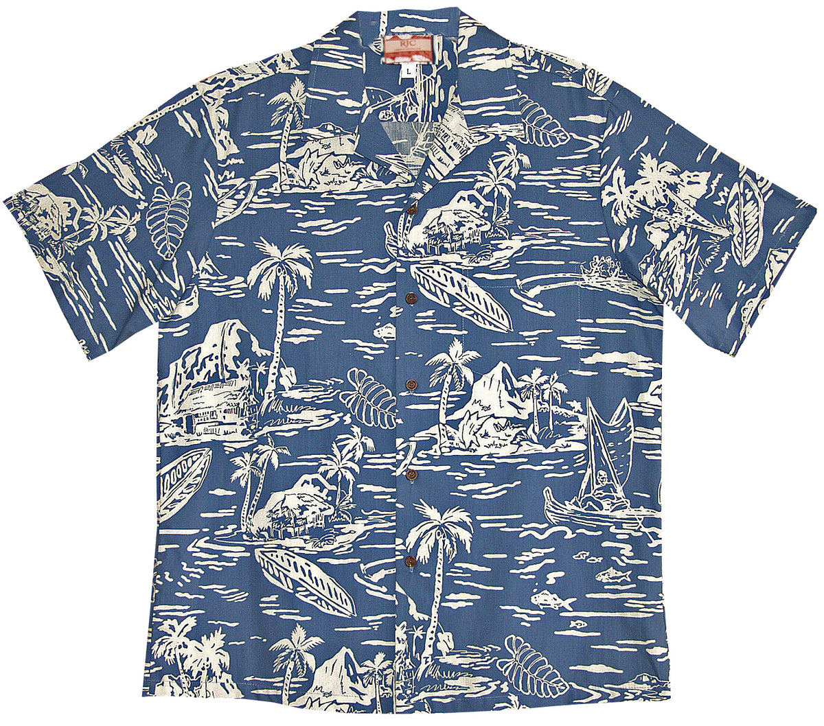 Hawaiian Woodcut II Men's Shirt