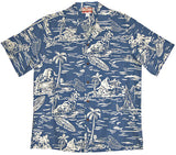 Hawaiian Woodcut II Men's Shirt